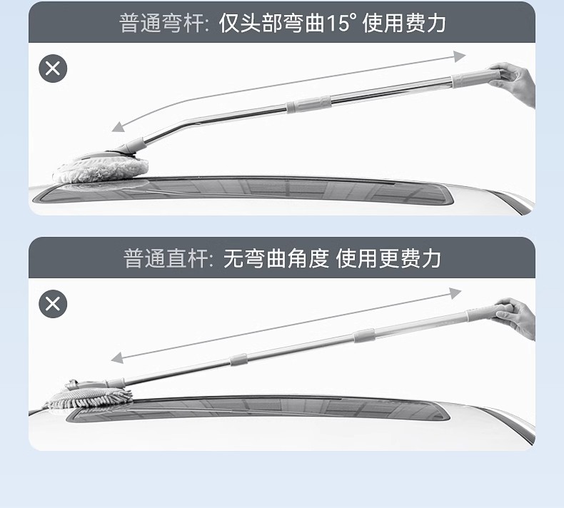 Car Wash Mop with Extendable Bendable Handle, Car-Specific Mop, Anti-Scratch Car Wash Brush, Cleaning Tool, Car Cleaning Magic Tool