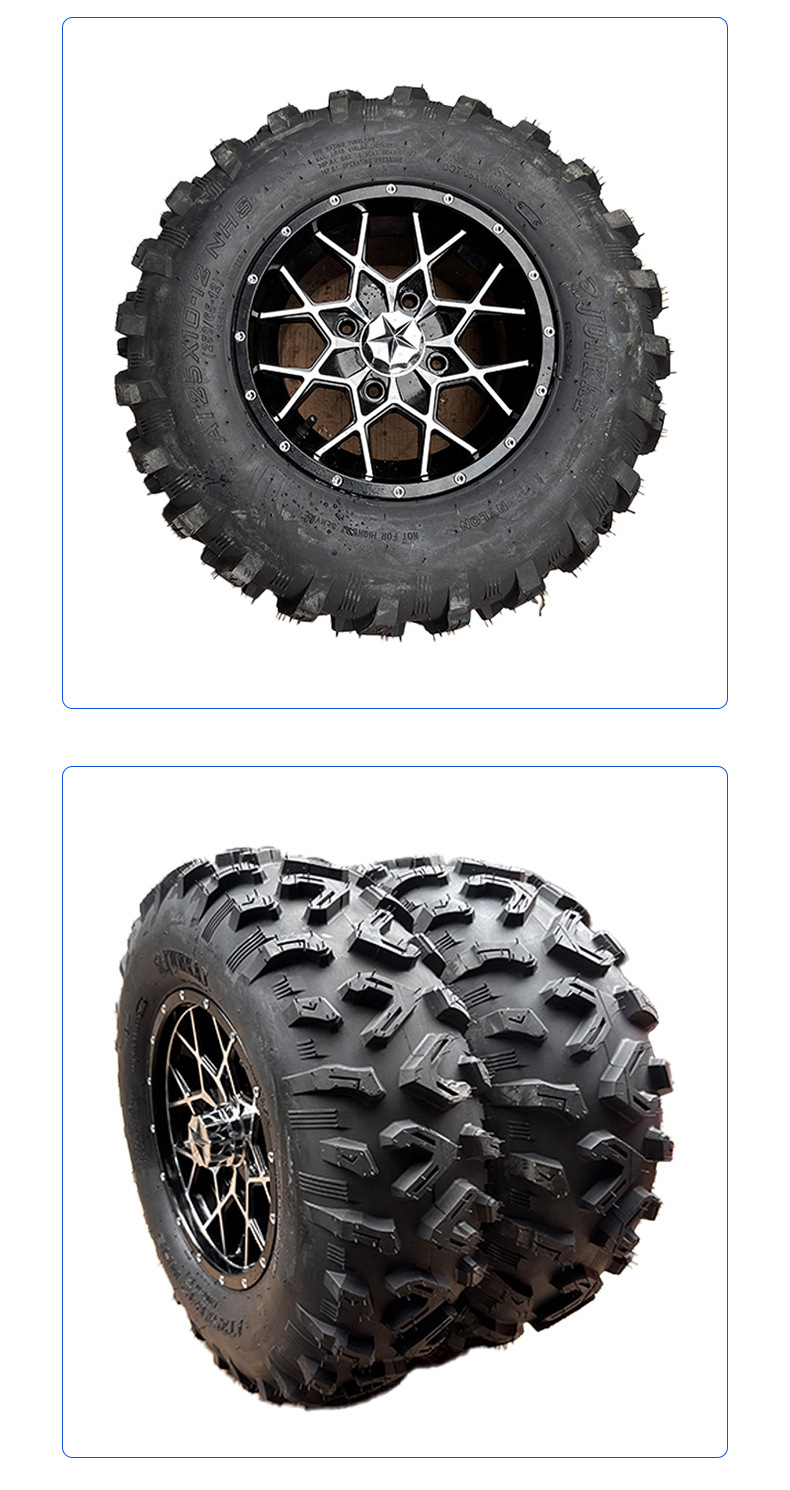 New Atv Atv Off-Road Vehicle Rubber Tires Front 25X8-12 Rear 25X10-12 Road Tires Off-Road Tires