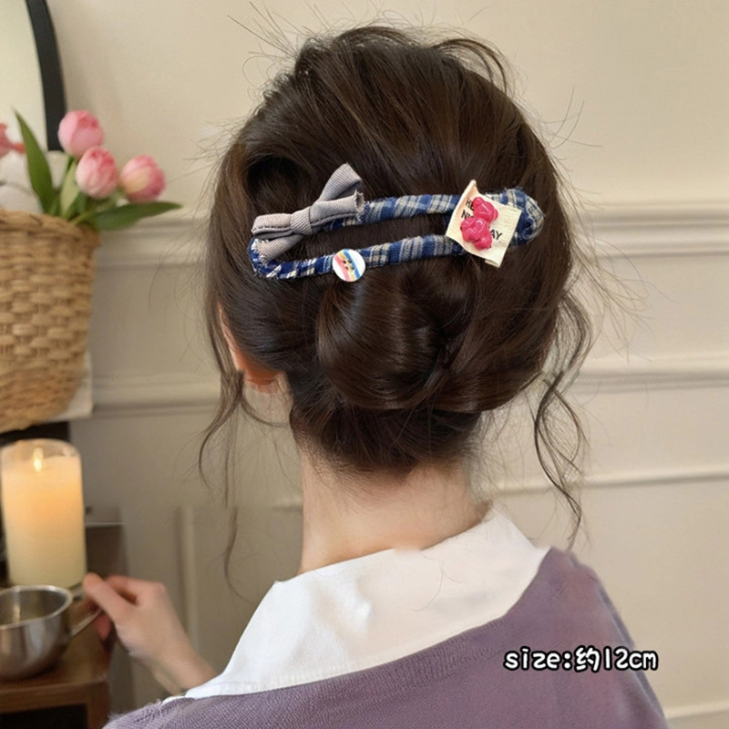 甜美蝴蝶结鸭嘴夹发夹女2025新款高级感大号盘发鲨鱼夹子发卡头饰|undefined