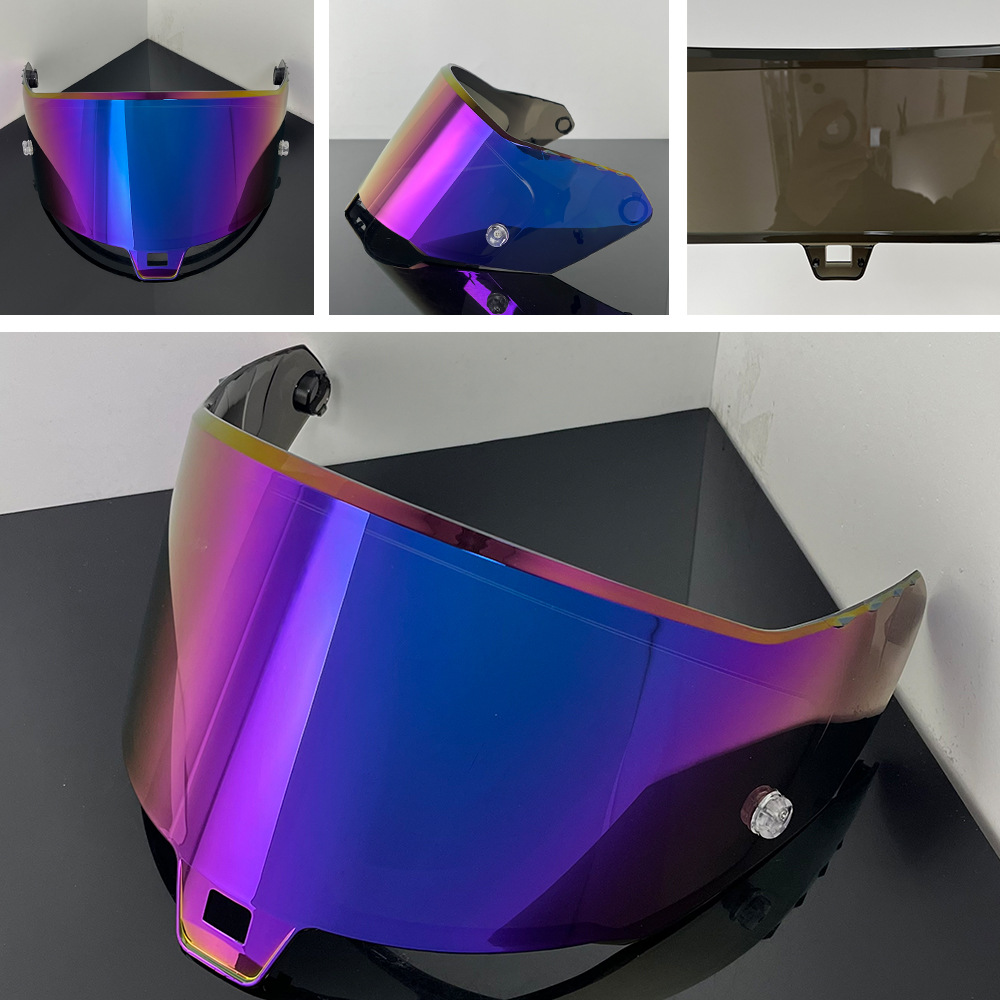 Sr10 Helmet Lens Is Compatible with Sr10 Electroplated Multi-Color Day and Night Universal Color-Changing Lens Sr10 Motorcycle Helmet Mirror