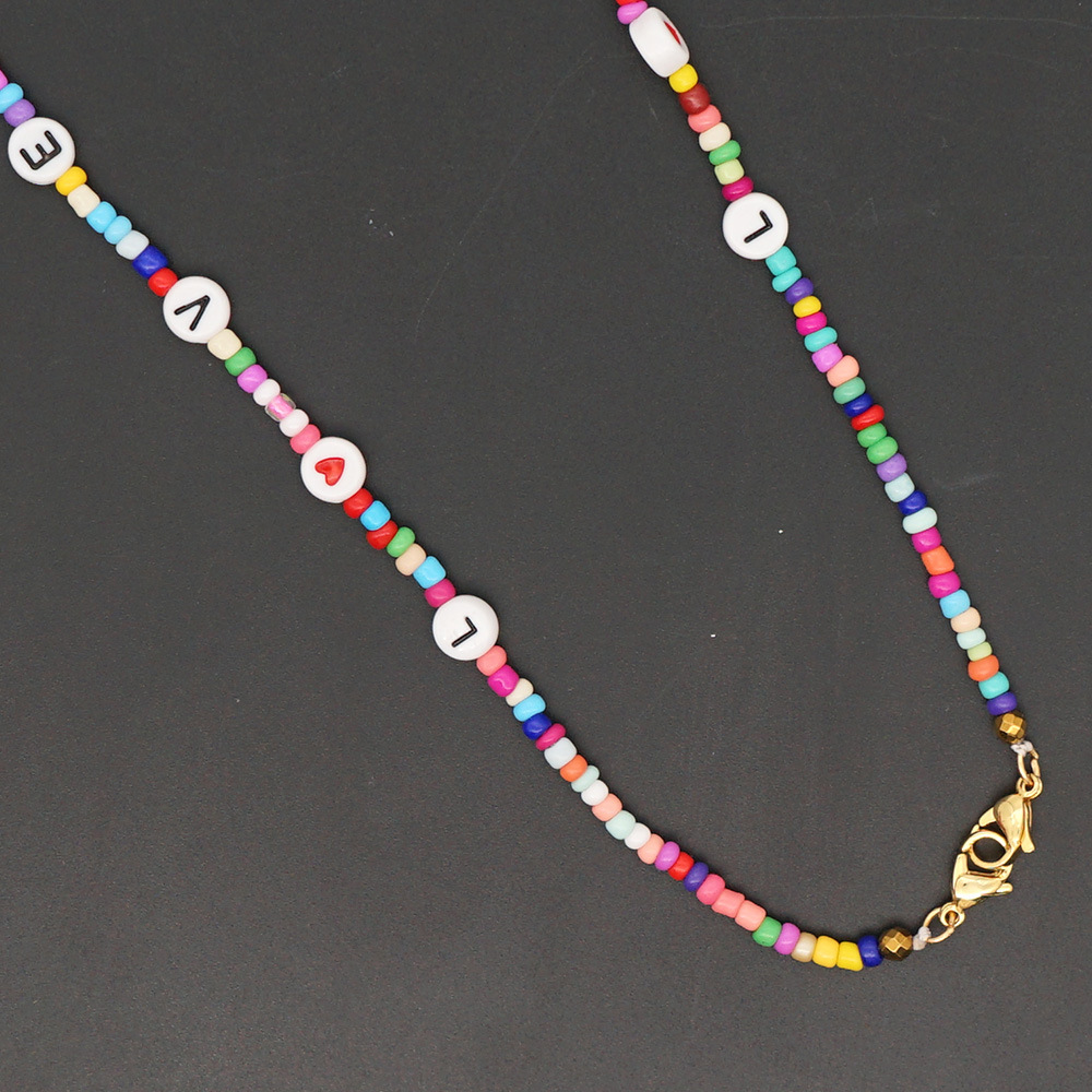 female rainbow bead mask glasses antilost  hanging chain necklacepicture4