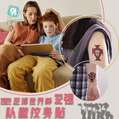 New Flag Face Sticker Football Tattoo Sticker Bulk Team Logo One-Time Temporary Sticker