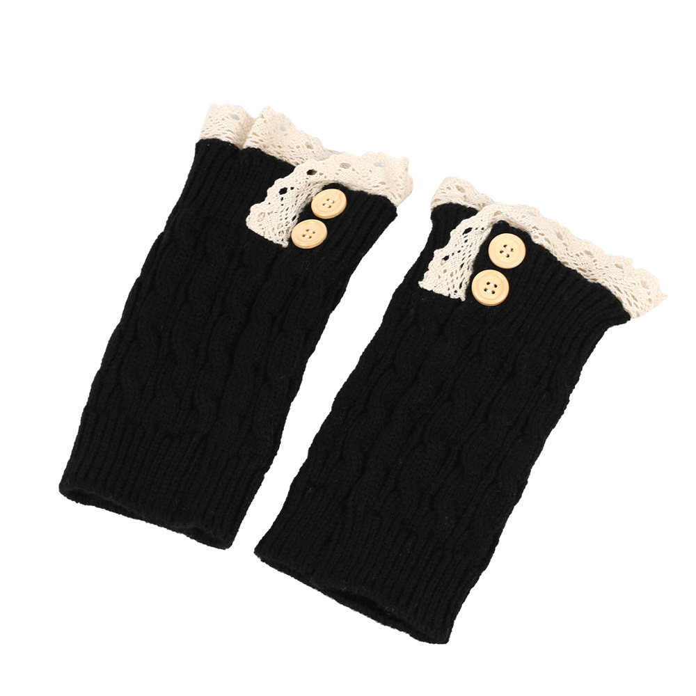 80g Weight sock cover Classification sock cover Lingerie Type Polyacrylonitrile Fiber Fabric Type A Pair Quantity Daily Occasion Warm, Breathable Function Color Block, Lace Pattern Winter, Spring, Autumn Season Women's Gender Jacquard Design Casual, Sweet Style Japanese Loose Button Foot Sock Lace Short Booties New Knitted Fashion Short Boots Sets Wool Leg Warmers 8