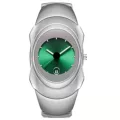 Alien bomb-silver shell green surface
