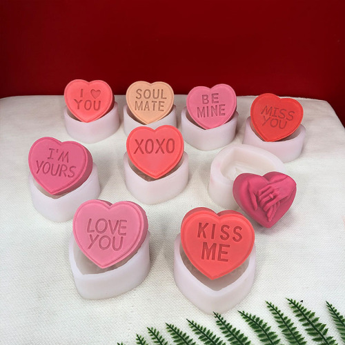 Cross-border new product DIY Valentine's Day series three-dimensional love letter candle soap scented candle silicone mold