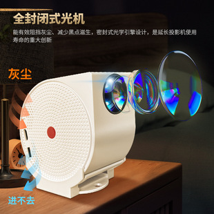 2025 New Mini Snail Projector HD Portable WiFi Home Smart Android Projector