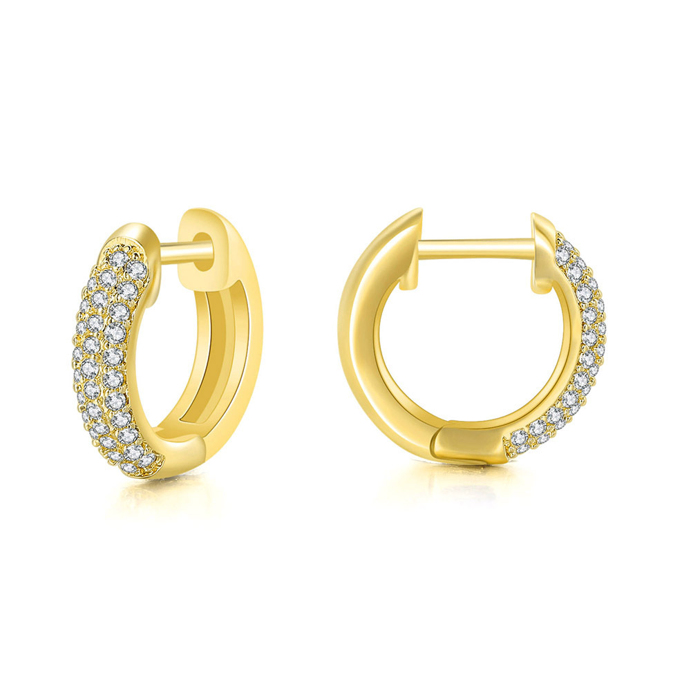 Fashion Circle Copper Plating Zircon Earrings 1 Pair display picture 1