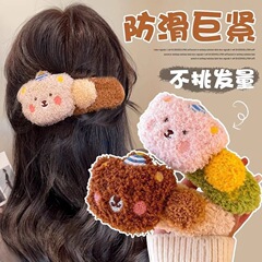 ぬいぐるみプリンベアかわいい猫カモノハシクリップ大型ヘアピン頭飾り 2025 新しい後頭部女の子ぬいぐるみ