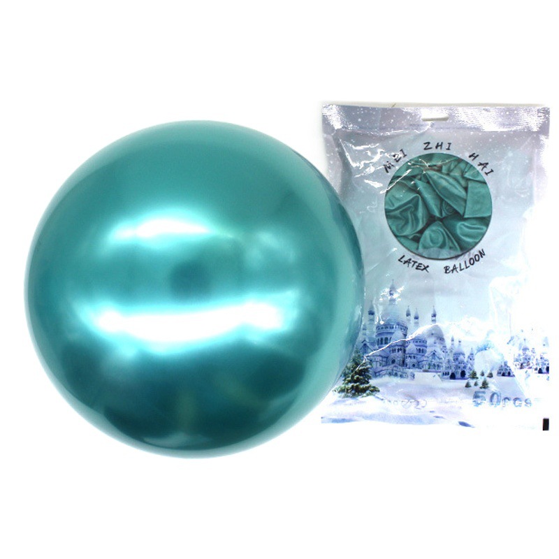 Globo de metal de 10 pulgadas 50 unids globo de metal cromado impresión logo traje decoración de cumpleaños decoración de la boda transfronteriza