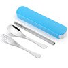 Handheld tableware stainless steel, set, spoon, fork, chopsticks for elementary school students, 3 piece set, Birthday gift