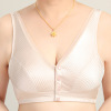 Demi-season underwear, vest for mother, breathable wireless bra, for middle age, front lock, plus size