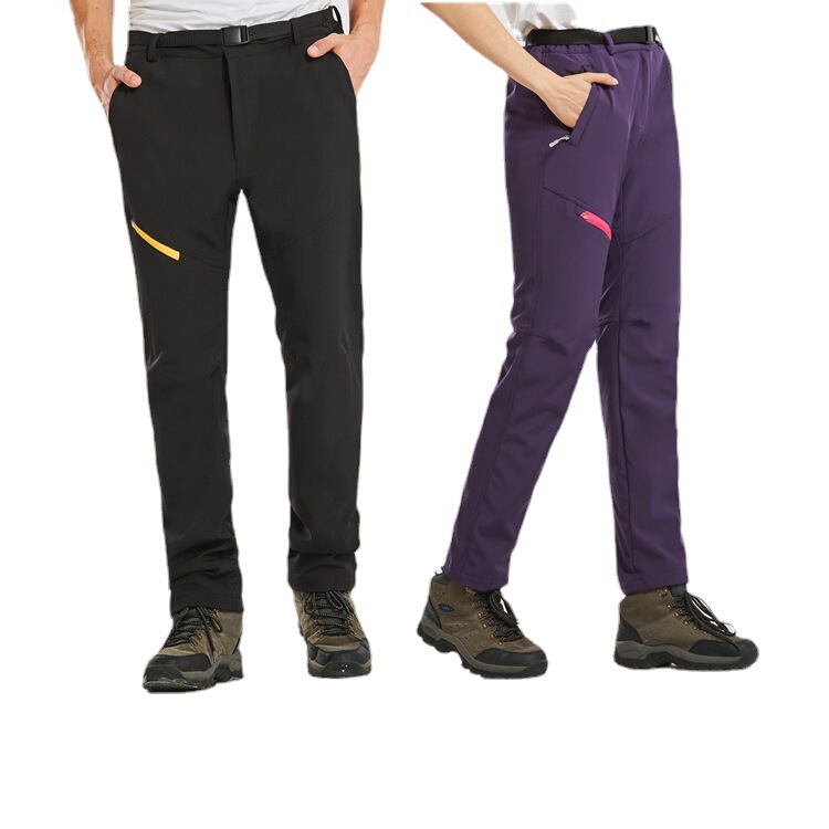 Winter Outdoor Charge Pants Detachable Lamb Fleece Liner Thickened Waterproof Windproof Men's and Women's Climbing Ski Pants Winter Outdoor Charge Pants Detachable Lamb Fleece Liner Thickened Waterproof Windproof Men's and Women's Climbing Ski Pants