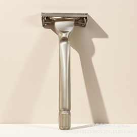 男士旋开式蝶形刀头手动刮胡刀防刮伤设计合金剃须刀老式双面刀片