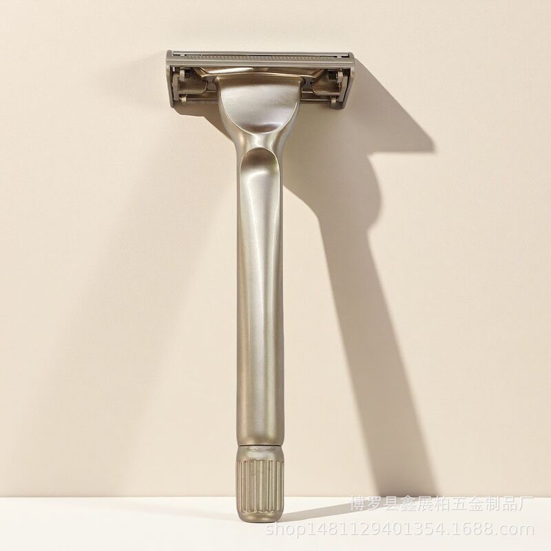 Men's spin-off butterfly head manual razor anti-scratch design alloy razor old-fashioned double-sided blade