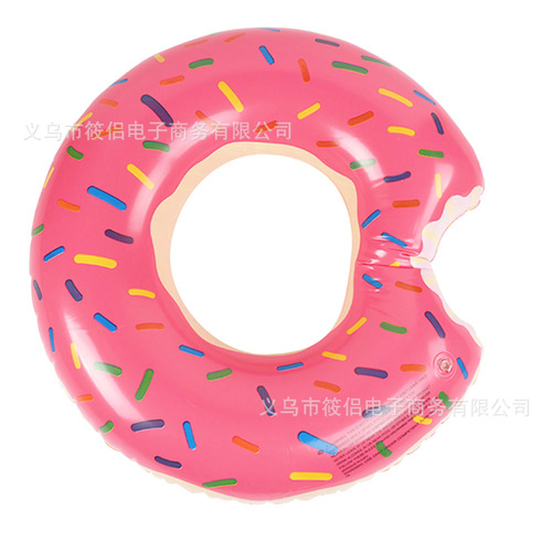 Supply of inflatable donut swimming ring pink brown adult pvc sports swimming supplies lifebuoy