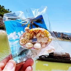 オーシャンスタイルアワビ冷蔵庫マグネット卸売文化的で創造的な手作りのお土産ギフトストール物理的な景勝地巻貝