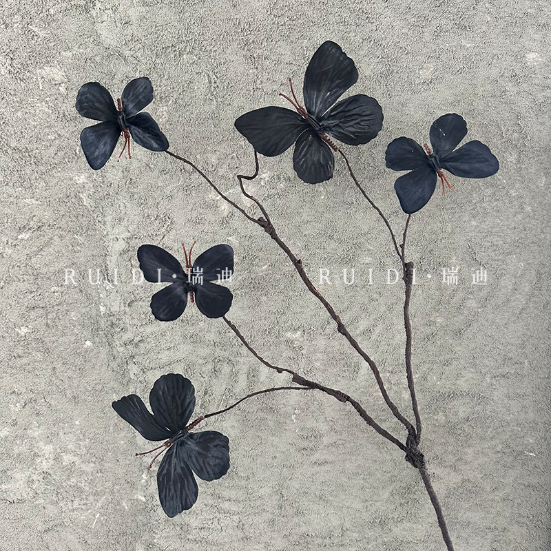 둥근 나비—검은색—YX