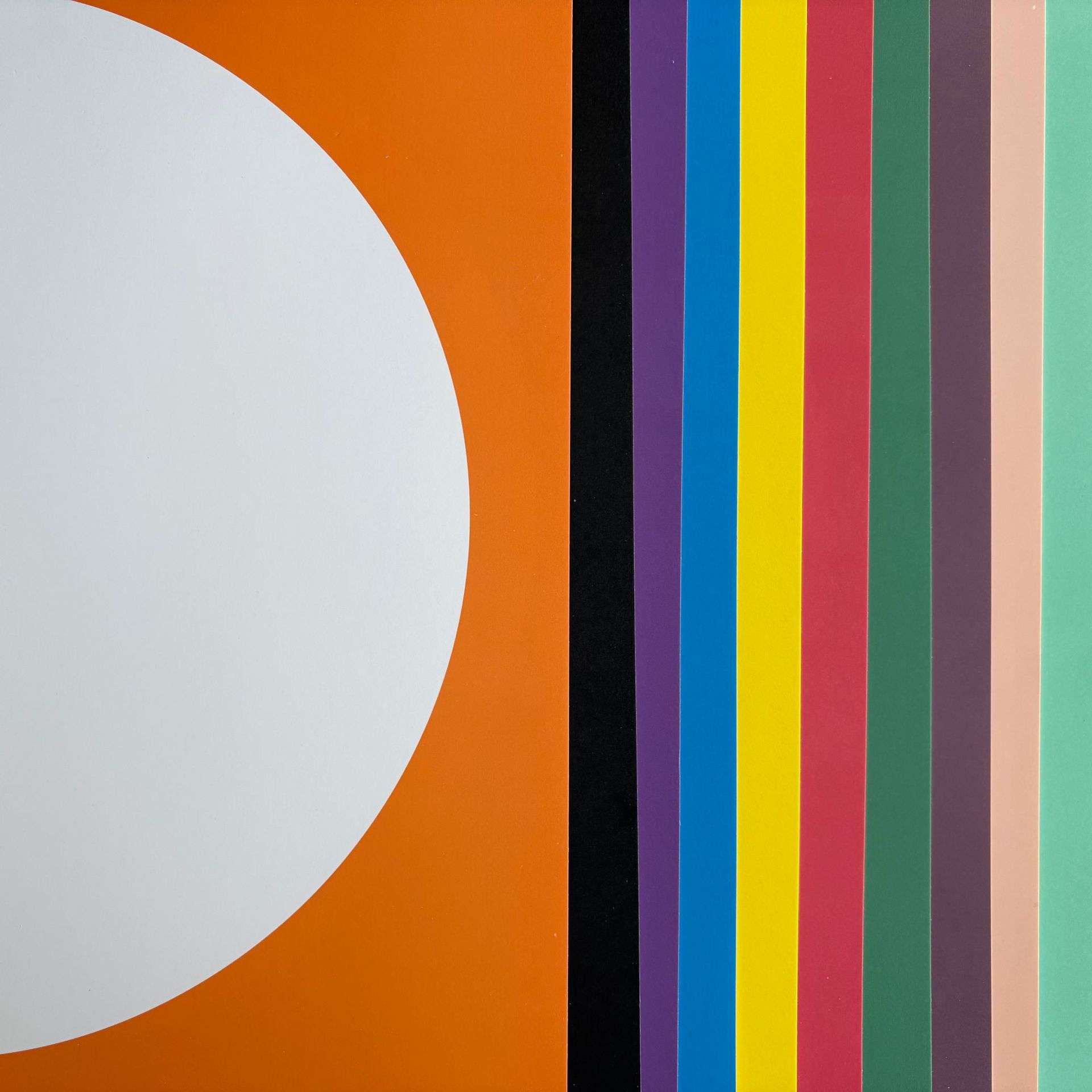 Pintura circular china exterior dibujo en blanco pintura circular caligrafía artesanal marco de pintura de color papel tinta