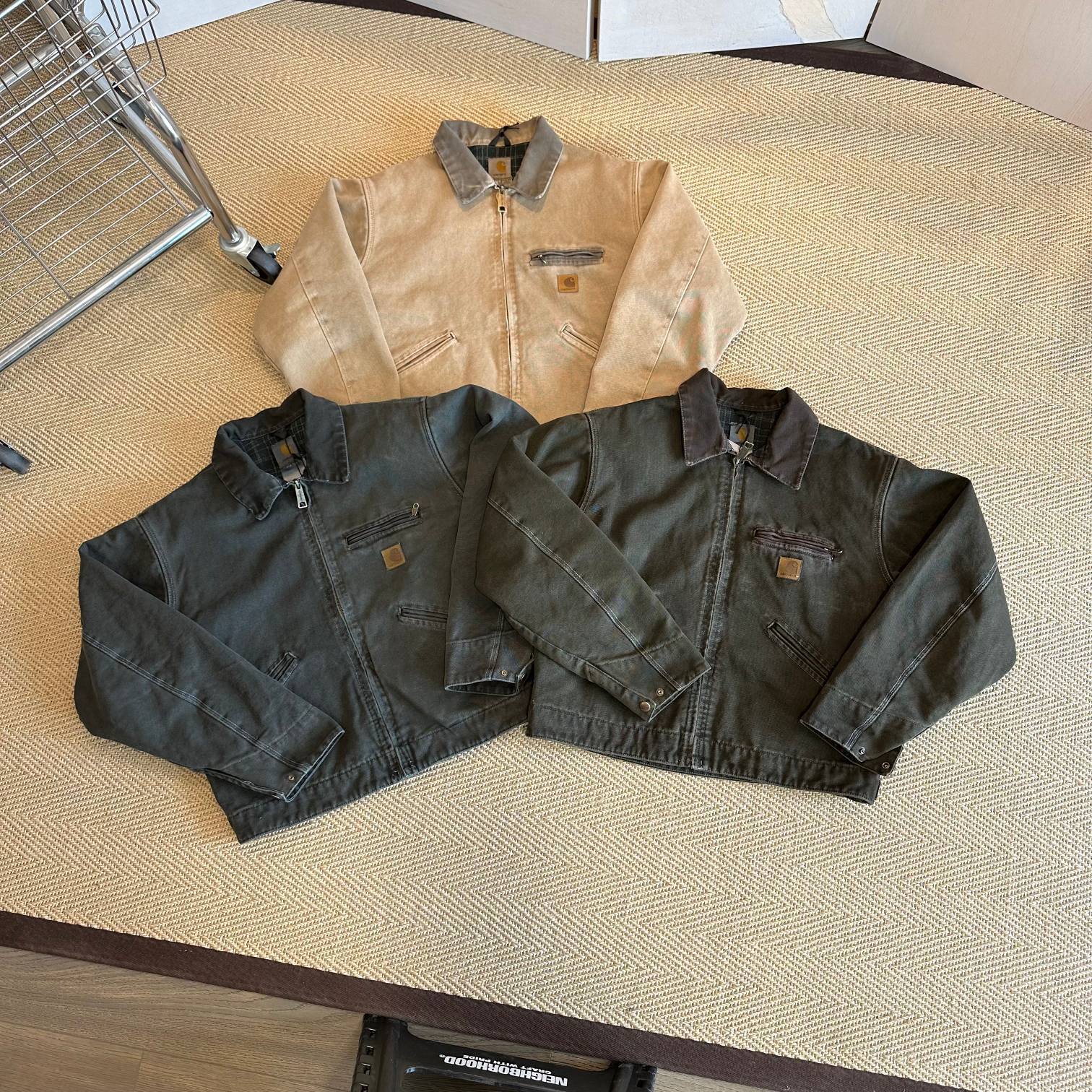 Tarjeta de alta calidad @ hacarha mid-Ancient j97 lona lista para usar chaqueta lavada suelta solapa cremallera abrigo