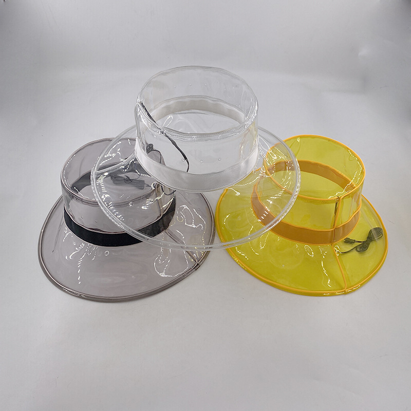 LED luminoso transparente sombrero de pescador Vacaciones de playa impermeable sombrero de playa moda inconformista espectáculo de escenario sombrero de rendimiento