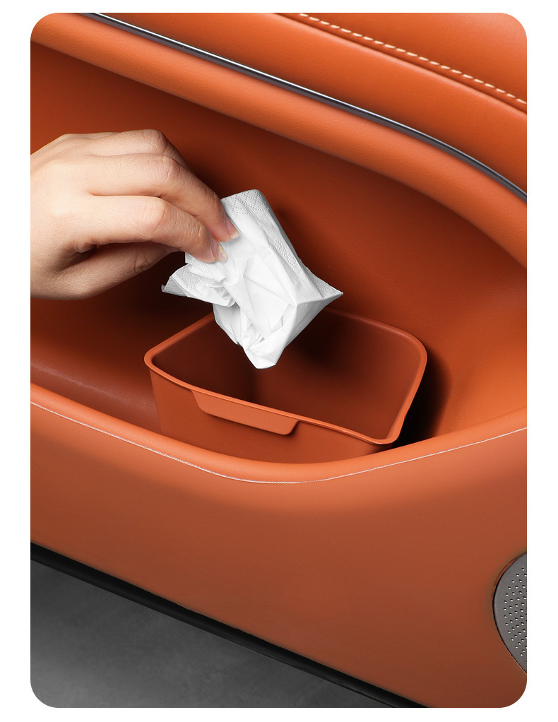 Universal Car Door Trash Can, Dedicated Storage Slot under the Car Door, Convenient Storage Silicone Trash Can