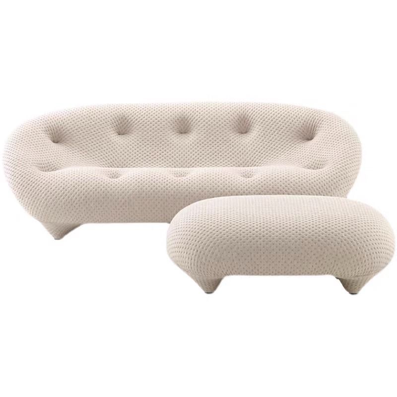 Sofá conchas de tela curva creativa negro plum red diseñador italiano minimalista free-to - write espacio moderno