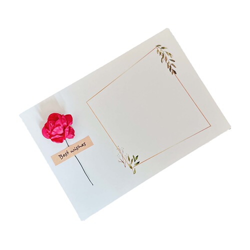 Vintage card handmade dry flower greeting card wholesale Mid-Autumn Festival gratitude greeting card National Day card thank you card 