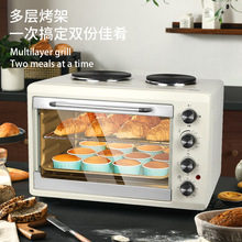 Oven跨境外贸电烤箱56L大容量多功能家用可视烘焙机烤箱一体机烤