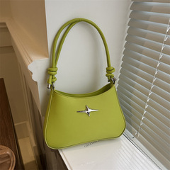 韓版通勤腋下包包女2024夏季新款純色單肩包女休閒時尚氣質腋下包