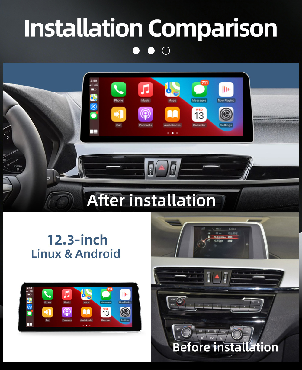 Smart Car Central Control Large Screen Suitable for Bmw X1 F48 F49 X2 F39 Bluetooth Navigation 2016-2021