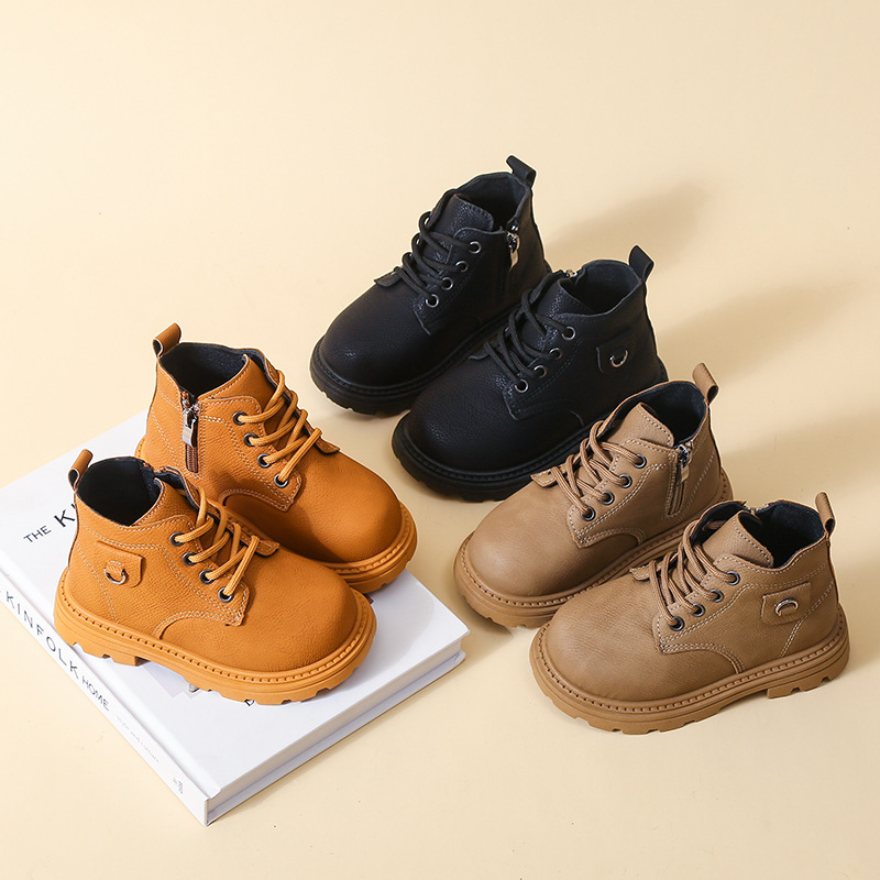 Boys' Martin boots 2026 autumn new style small and medium-sized…