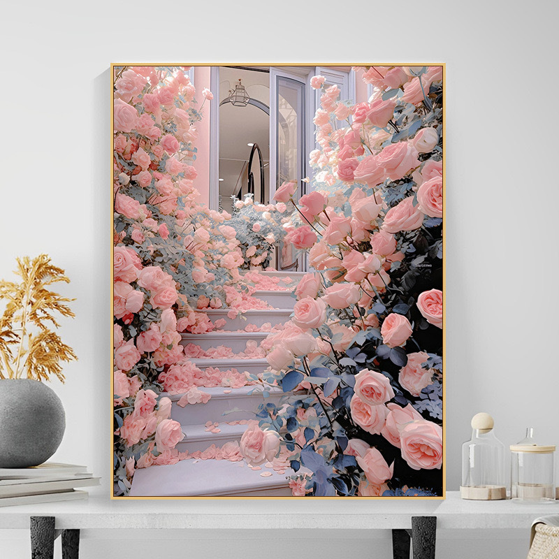 Fábrica directa de un agente DiDi pintura al óleo digital camélia flor de acrílico curar simple pintura al óleo decorativa