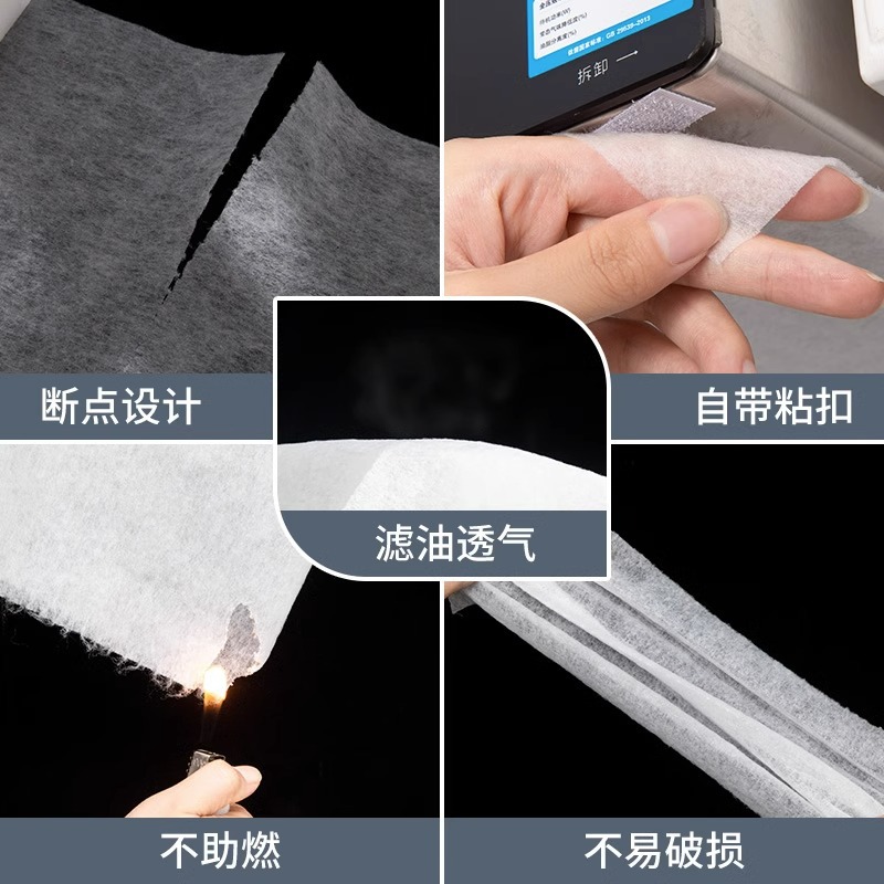 Ventilador de cocina cubierta a prueba de aceite filtro adhesivo a prueba de aceite red especial algodón absorbente de aceite papel absorbente de aceite cocina película de papel adhesivo a prueba de humo