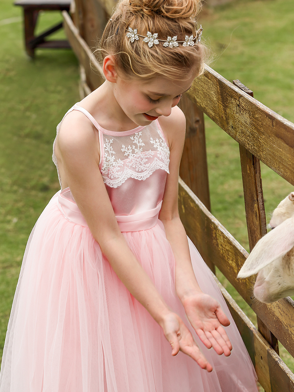 Transfronterizos Amazonas ropa infantil vestido de bebé vestido de bodas vestido de niña corto espectáculo