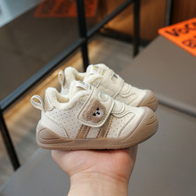 宝宝学步鞋2025冬季加绒新款儿童鞋子软底男婴幼童鞋女童防滑鞋子