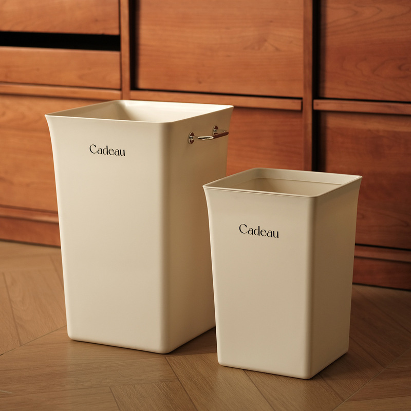 Household living room and kitchen trash can, no bending required, large opening, simple design, portable, square shape, large size, and high capacity Household living room and kitchen trash can, no bending required, large opening, simple design, portable, square shape, large size, and high capacity