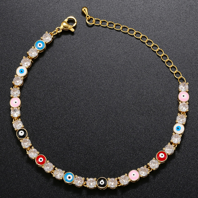 Fashion Eye Copper Gold Plated Zircon Bracelets