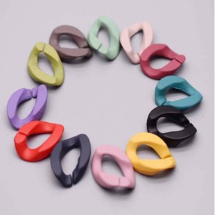 17*23 Acrylic rubber hand paint color open chain DIY keychain bag shoes Accessories Wholesale