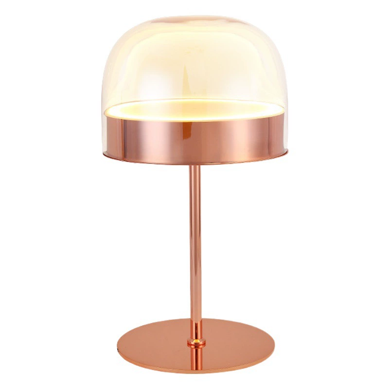 Скандинавская настольная лампа Стекло Творческая личность Современный простой прикроватный светильник Роскошный теплый цвет Теплая спальня Кабинет Вертикальная настольная лампа