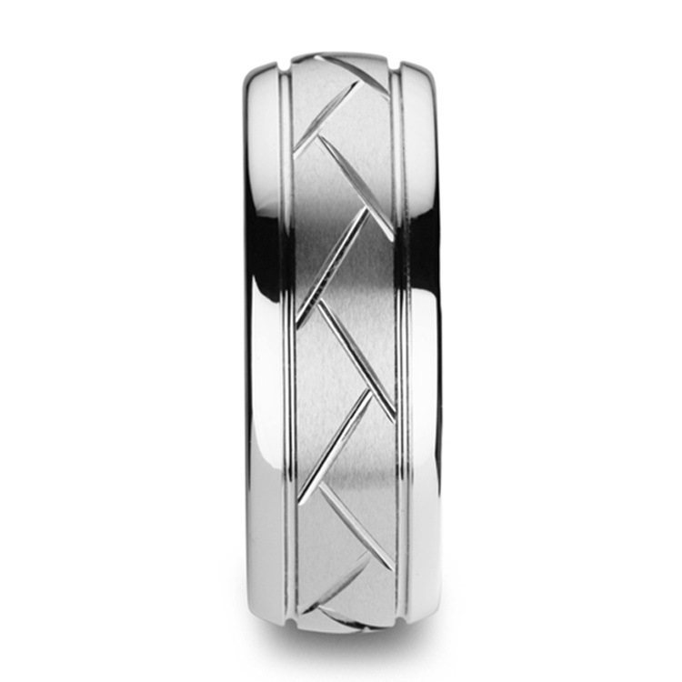 Simple Style Lines Stainless Steel Unisex Rings display picture 3