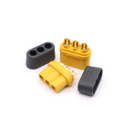 AMASS MR60-F MR60-M 三芯航模插头带护套电机控制器连接器公母头