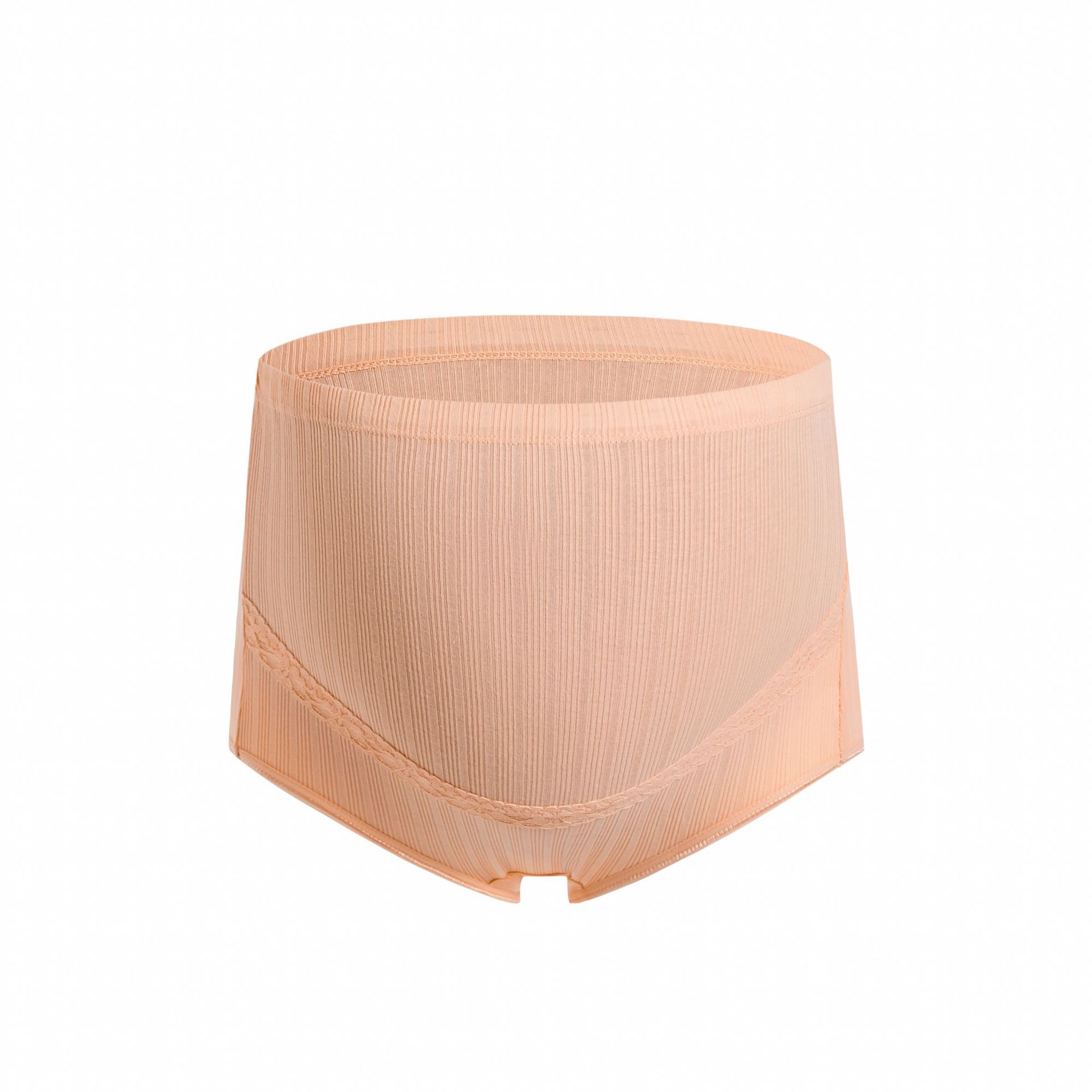 Las mujeres embarazadas ropa interior más tamaño transpirable cintura alta abdominal ajustable embarazo acanalado alto estiramiento encaje triángulo ropa interior fabricantes