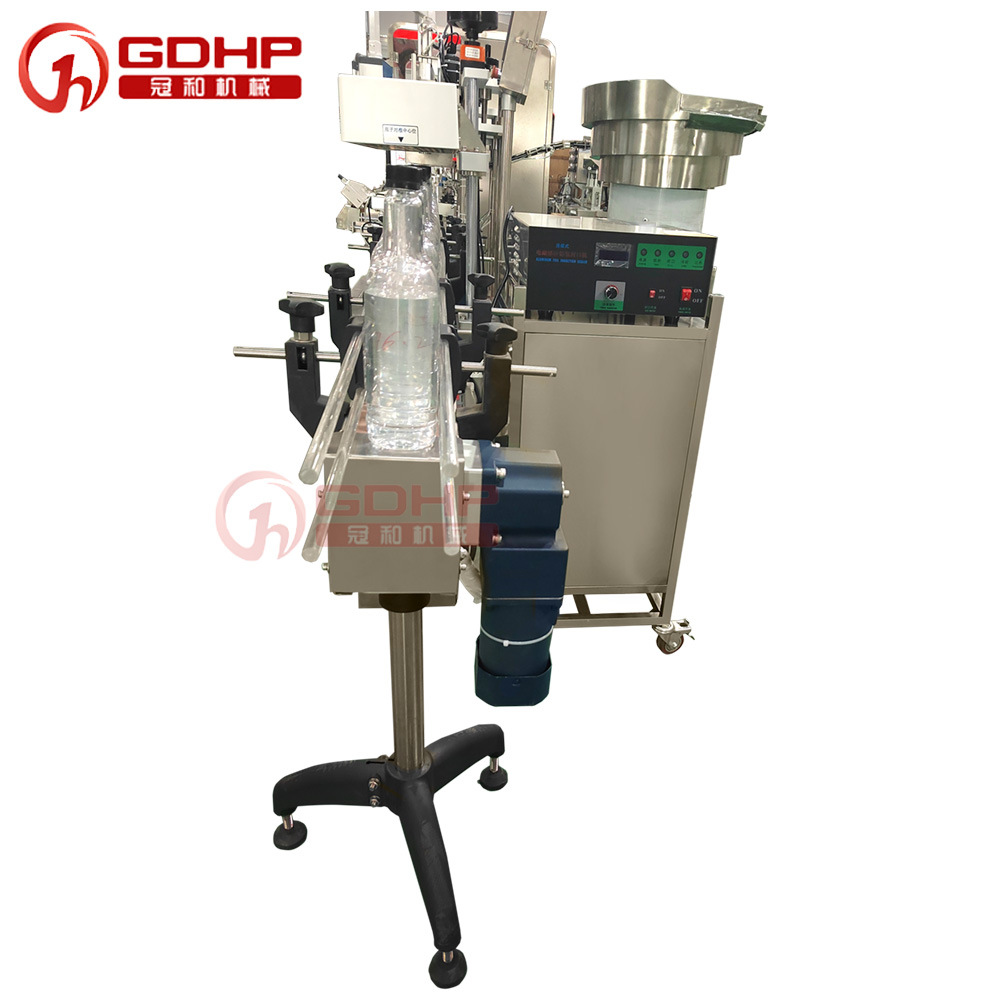 230612单奶茶糖浆转子泵灌装旋盖铝箔封口生产线-6