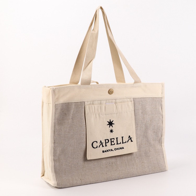 帆布袋文艺复古手提亚麻袋单肩帆布袋棉布袋定COTTON印制做logo