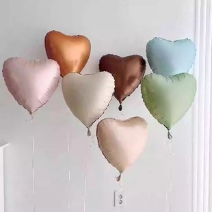 18 inch vintage cream caramel love five-pointed star aluminum film helium balloon birthday party wedding decoration