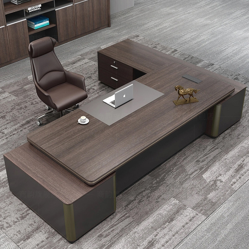 Boss Desk, Office Desk, Simple Modern Executive Desk, Leadership Office Furniture, General Manager Executive Desk and Chair Set