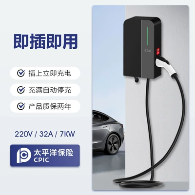 New Energy Export Car Charging Station 7Kw Home Smart Ac 7-Port Commercial Charging Station Byd Geely Tesla (Elektrikli avtomobil şarj stansiyaları) - 7kw-plug-and-play-3m