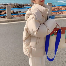 棉袄加厚保暖2特大斤外套面包服300码女棉衣棉服秋冬季宽松米白色