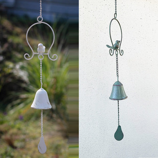 Garden Home Decoration Personalized Creative Retro Old Pastoral Country Bird Iron Wind Chime Pendant Gardening Groceries