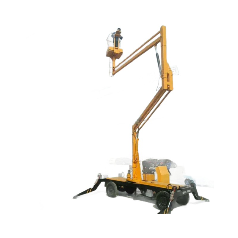 Plataforma de elevación diesel autopropulsada para vehículo de trabajo aéreo tipo brazo curvo completamente hidráulico dispositivo de elevación de tirón manual
